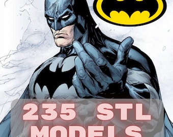 Set of Dark Superhero Models for 3D Print, Bundle of Dark Knight Superhero 3D STL Model Print, Bat Hero STL Digital Printing File Superhero