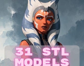 Set of Ahsoka Figures for 3D Print, Bundle of Star War Figures 3D STL Model Print
