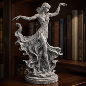 Dancing Girl Figure STL for 3D Print, Dancer Sculpture STL Printing Model