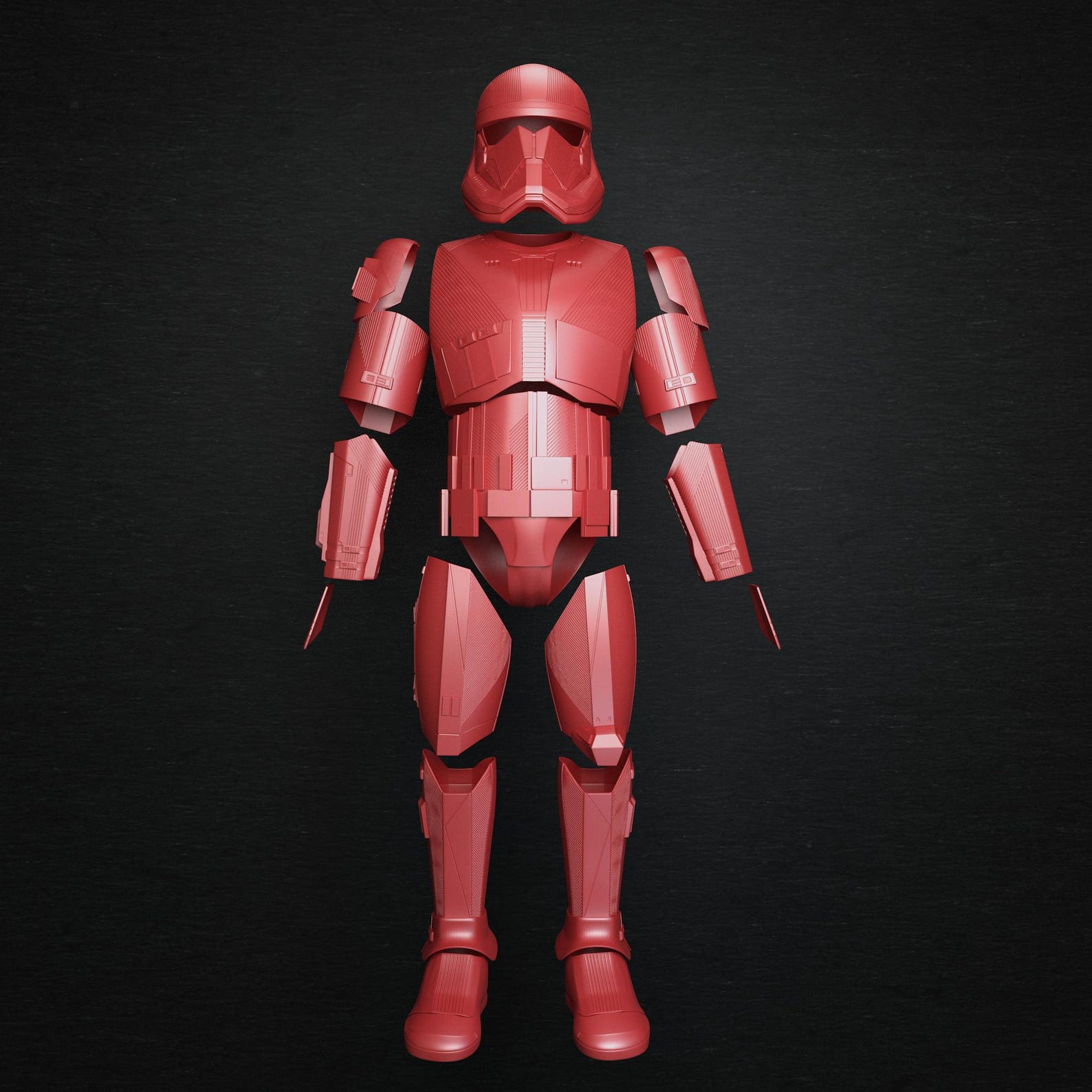 Red Sith Trooper Full Wearable Armor and Helmet for 3D Print, Star War ...