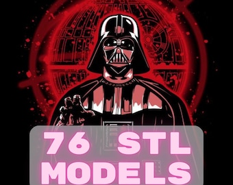 Set of Darth Vader Figures for 3D Print, Bundle of Star War Figures 3D STL Model Print