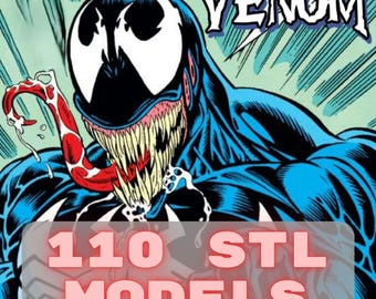 Set Venom-figuren voor 3D-print, bundel Venom Figures 3D STL-modelafdruk, Venom STL digitaal printbestand superheld