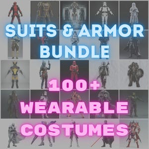 Set of Costumes And Armor for 3D Print, Costume Bundle 3D STL Model Print, STL Digital Printing File of Comic Movie Hero Armor Set