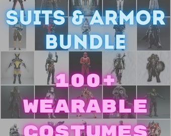 Set of Costumes And Armor for 3D Print, Costume Bundle 3D STL Model Print, STL Digital Printing File of Comic Movie Hero Armor Set