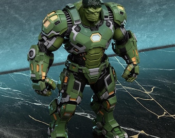 Hulk in Armor STL für 3D-Druck, gepanzerte Superhelden-Statue STL Druckmodell