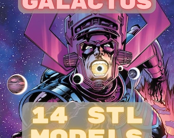 Set Galactus-modellen voor 3D-print, bundel Galactus-figuren 3D STL-modelprint, Galactus STL digitaal printbestand superheld