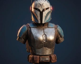 Busto de Bo-Katan STL para impresión 3D, modelo de impresión STL de estatua de Star Wars