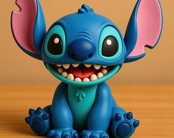Cute Blue Alien Figure for 3D Print, Blue Alien STL Printing Model