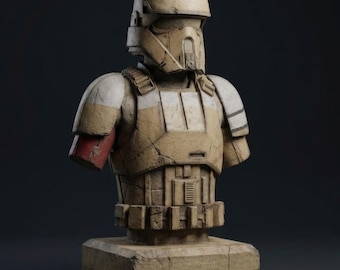 Shoretrooper Bust STL for 3D Print, Star War Statue STL Printing Model