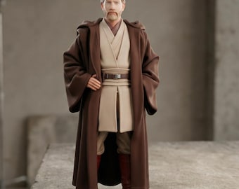 Jedi Figure STL for 3D Print, Obi Wan Star War STL Printing Model