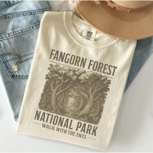 Forbidden Forest Shirt: Bookish National Park Tee, Fantasy Wizarding School Shirt, Magic T-Shirt, Thrifted Aesthetic Top, Reader Gift Idea