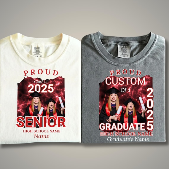 Personalized Graduation Shirt: Custom Photo Tee, Proud Mom of