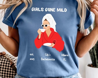 Girls Gone Mild Shirt, Spa Bachelorette Party Tee, Bridal Party Gift