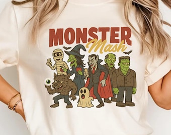 Retro Horror Movie Shirt: Vintage Halloween Monster Graphic Tee