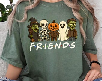 Funny Halloween Friends Shirt: Spooky Season Witch, Ghost, Zombie Tee