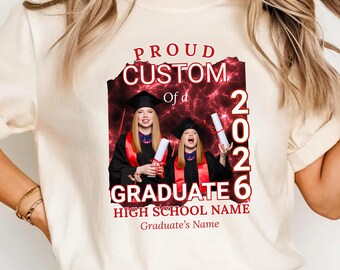 Personalized Graduation Photo T-Shirt: Proud Family, Senior Gift