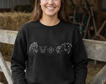Sweatshirt dierenarts dierenarts, ronde hals dierenarts, cadeau dier arts, cadeau dierenarts, cadeau dierenarts receptioniste, shirt diergeneeskunde