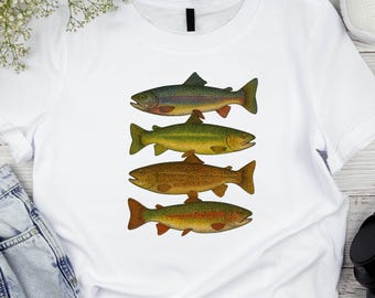 Vintage Rainbow Trout Shirt: Fly Fishing Gift Tee
