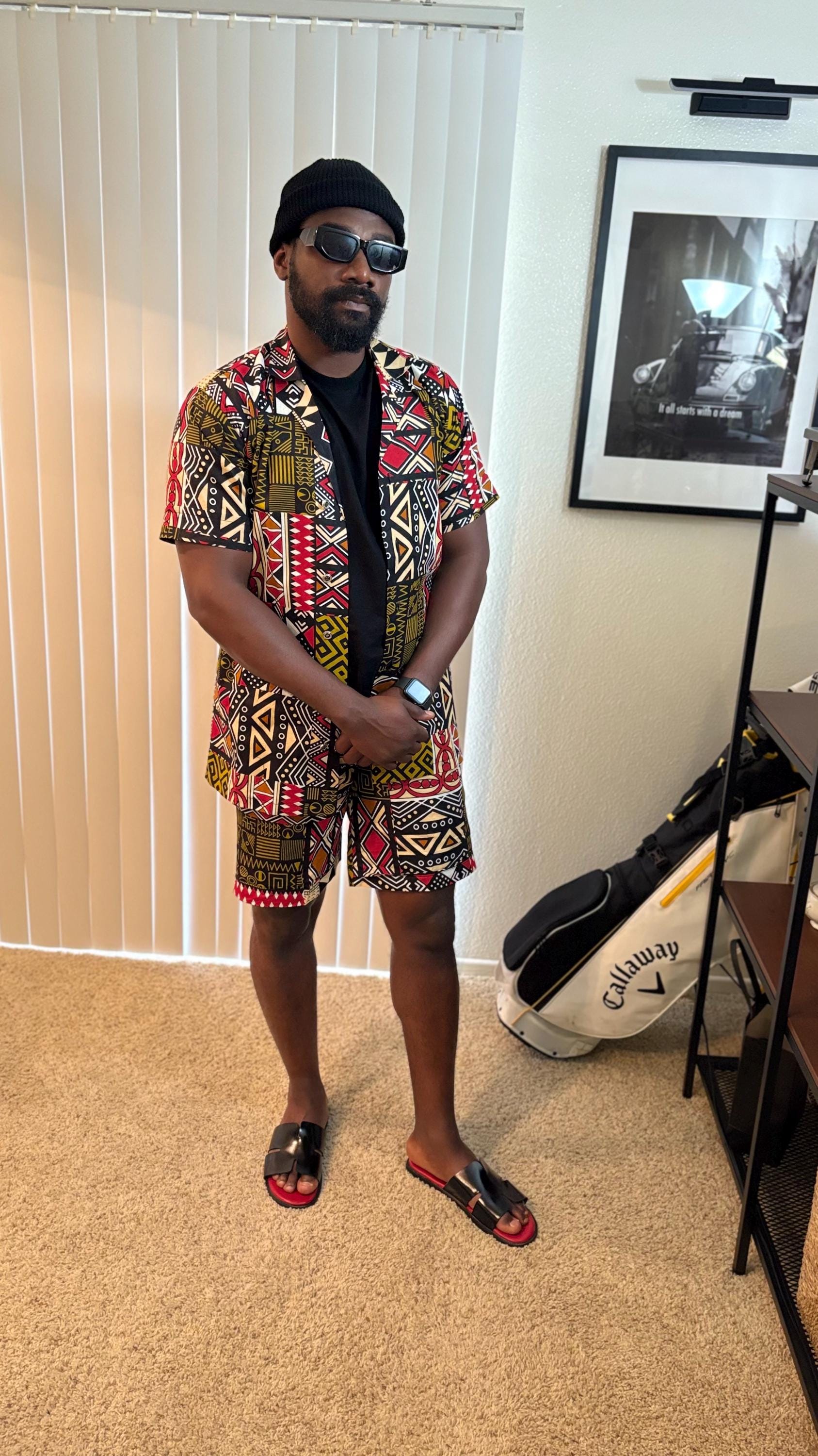 Ankara Mannen Kleding Stijl Heren Afrikaanse 2-delige Set Ankara