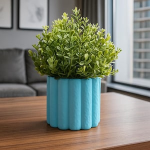 Texutured Vivid Colors Indoor Planter - Modern Pot for Indoor Plants