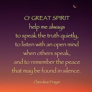 Cherokee prayer inspirational image (digital)
