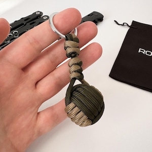 monkey fist paracord keychain, key ring, car keychain