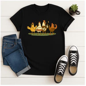 Clucky Talent Show Chicken T-Shirt – Funny Cartoon Hen Talent Contest Design – Farm Animal Tee for Chicken Lovers and Humour Fans