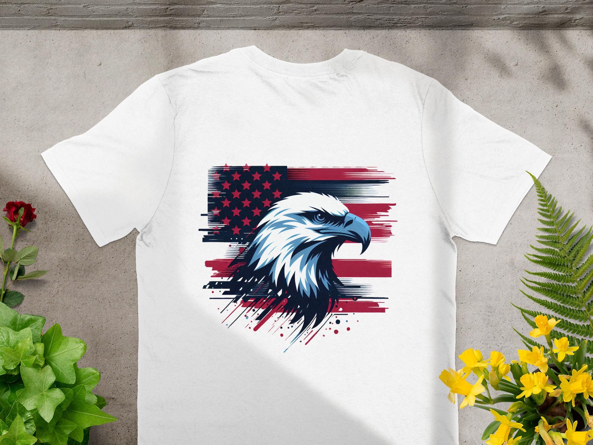 L.G.B 国旗プリント ダメージTシャツ