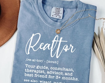 Realtor Definition Shirt, Funny Real Estate Agent Tee, Realtor Life Humor T-Shirt, Real Estate Gift for Agents