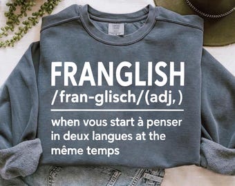Franglish Definition Shirt, Bilingual French English Tee