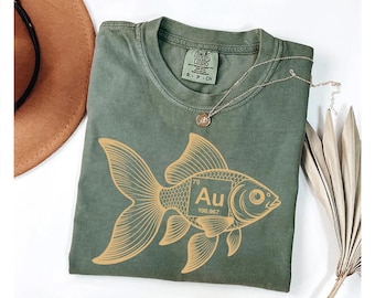 Elemental Goldfish T-Shirt: Science Chemistry Periodic Table Art