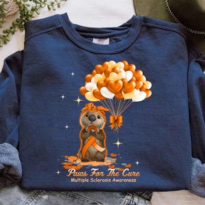 MS Awareness Otter Shirt – Paws For The Cure, Orange Ribbon