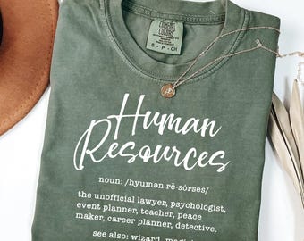 Human Resources Shirt - Funny HR Definition Tee, HR Manager Gift T-Shirt, Office Humor Work Joke Graphic Tee