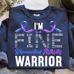 Rheumatoid Arthritis Warrior Shirt, RA Awareness Ribbon Tee