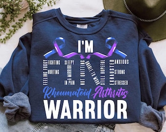 Rheumatoid Arthritis Warrior Shirt, RA Awareness Ribbon Tee