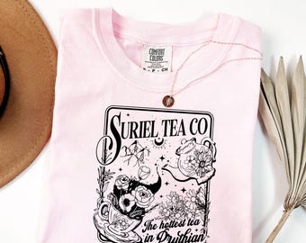 Suriel Tea Co Shirt, The Hottest Tea in Prythian Tee, ACOTAR Merch, Night Court Comfort Colors Shirt, Bookish Gift for Fantasy Reader,