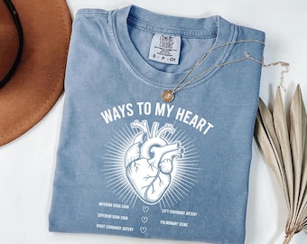 Ways to My Heart Anatomy Shirt, Medical Nurse Cardiologist Tee