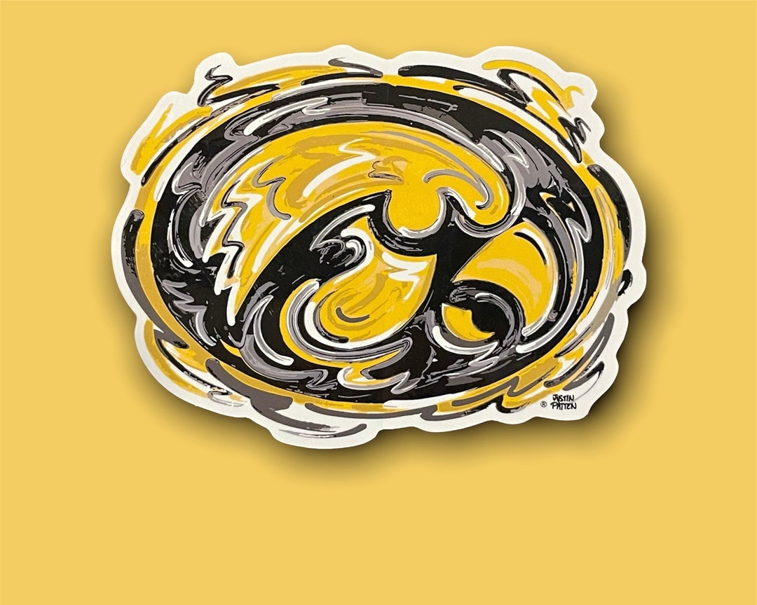 University of Iowa, Tiger Hawk, Vinyl Sticker, 6x4, by Justin Patten Etsy