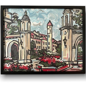 Indiana University Sample Gates 16x20 PRINT by Justin Patten (Storm Striker Art, Bloomington Indiana, IU Art, IU Alumni Gift)