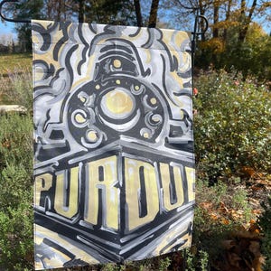 Purdue University Boilermaker Special Garden Flag 12&quot; x 18&quot; by Justin Patten (Storm Striker At, Purdue Yard Art, Purdue Garden, Best Purdue)