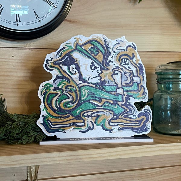 University of Notre Dame Standee by Justin Patten (Officially Licensed Product, ND Alum, Storm Striker Art, Golden Dome, Touchdown Jesus, )