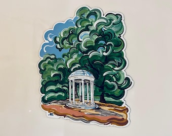 University of North Carolina Old Well Magnet by Justin Patten (Storm Striker Art, UNC Old Well Gift, UNC Campus, UNC Gift)