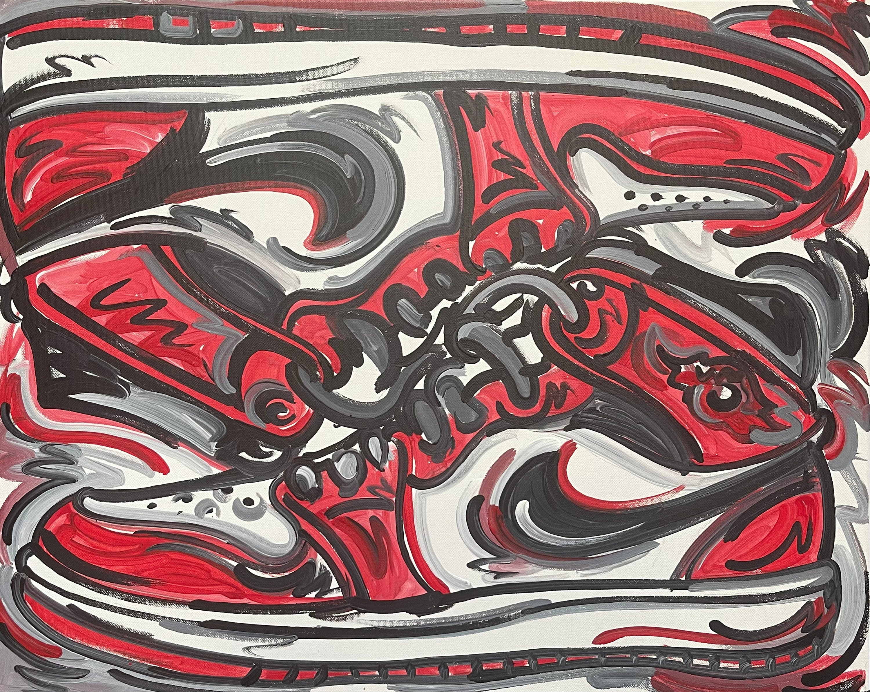 Nike Shoe Painting by Justin Patten SHOE1 (storm Striker Art