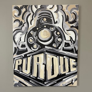 Purdue University 16&quot; x 20&quot; Boilermaker Special Wrapped Canvas Print by Justin Patten