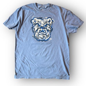 Butler University Bulldog Unisex Soft Cotton Tee by Justin Patten (Storm Striker Art, Comfort Colors, Indianapolis Indiana, Washed Tee)