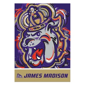 James Madison University Garden Flag 12&quot; x 18&quot; by Justin Patten (Storm Striker Art, JMU, 2 Sided Garden Flag)