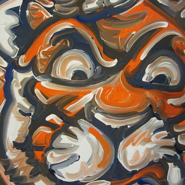 Auburn Tigers Painting by Justin Patten Sports Art College