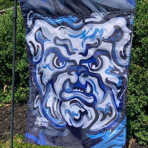 Garden Flag Butler Storm Striker Art by Justin Patten Butler Bulldogs Garden Flag 12x18 inch Indiana Indianapolis Best Gift Best Butler