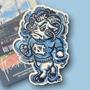 University of North Carolina Mascot Magnet by Justin Patten (Storm Striker Art, UNC Gift, Carolina Blue, UNC Mascot) bild 2