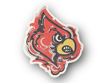 Adhesivo duradero con el logotipo de los Cardenales de la Universidad de Louisville, de Justin Patten (Storm Striker Art, el mejor adhesivo de Louisville, Cards Forever)